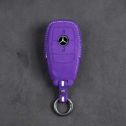 Mercedes - Benz Alcantara Key Fob – Contemporary 2 - Button - Dark purple