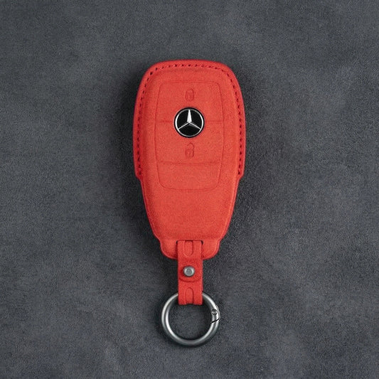 Mercedes - Benz Alcantara Key Fob – Contemporary 2 - Button - Red