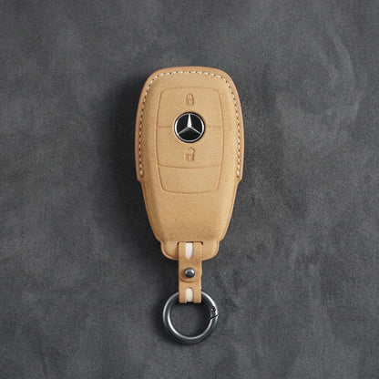 Mercedes - Benz Alcantara Key Fob – Contemporary 2 - Button - Soft brown