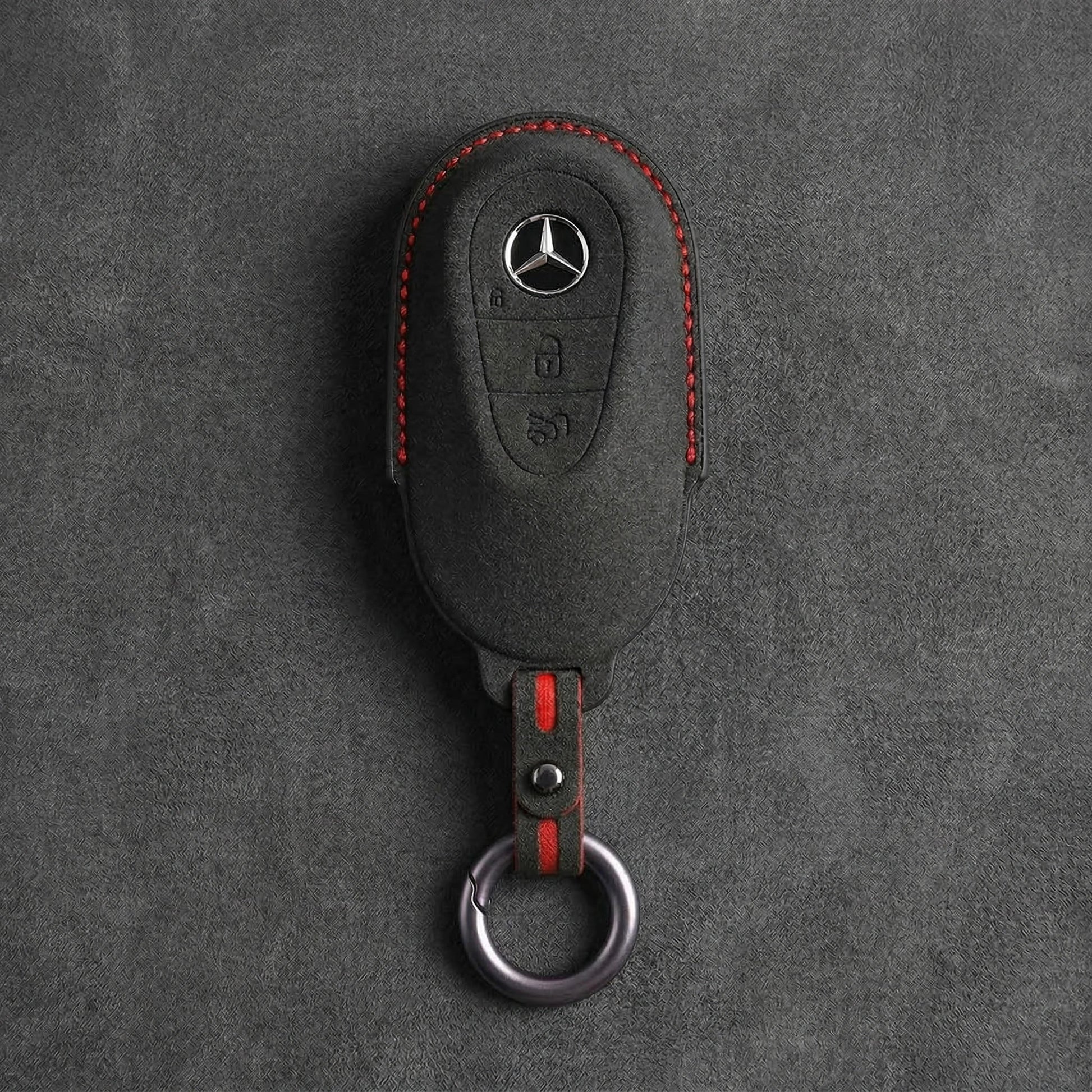 Mercedes - Benz Alcantara Key Fob – Contemporary 3 - Button - Dark charcoal