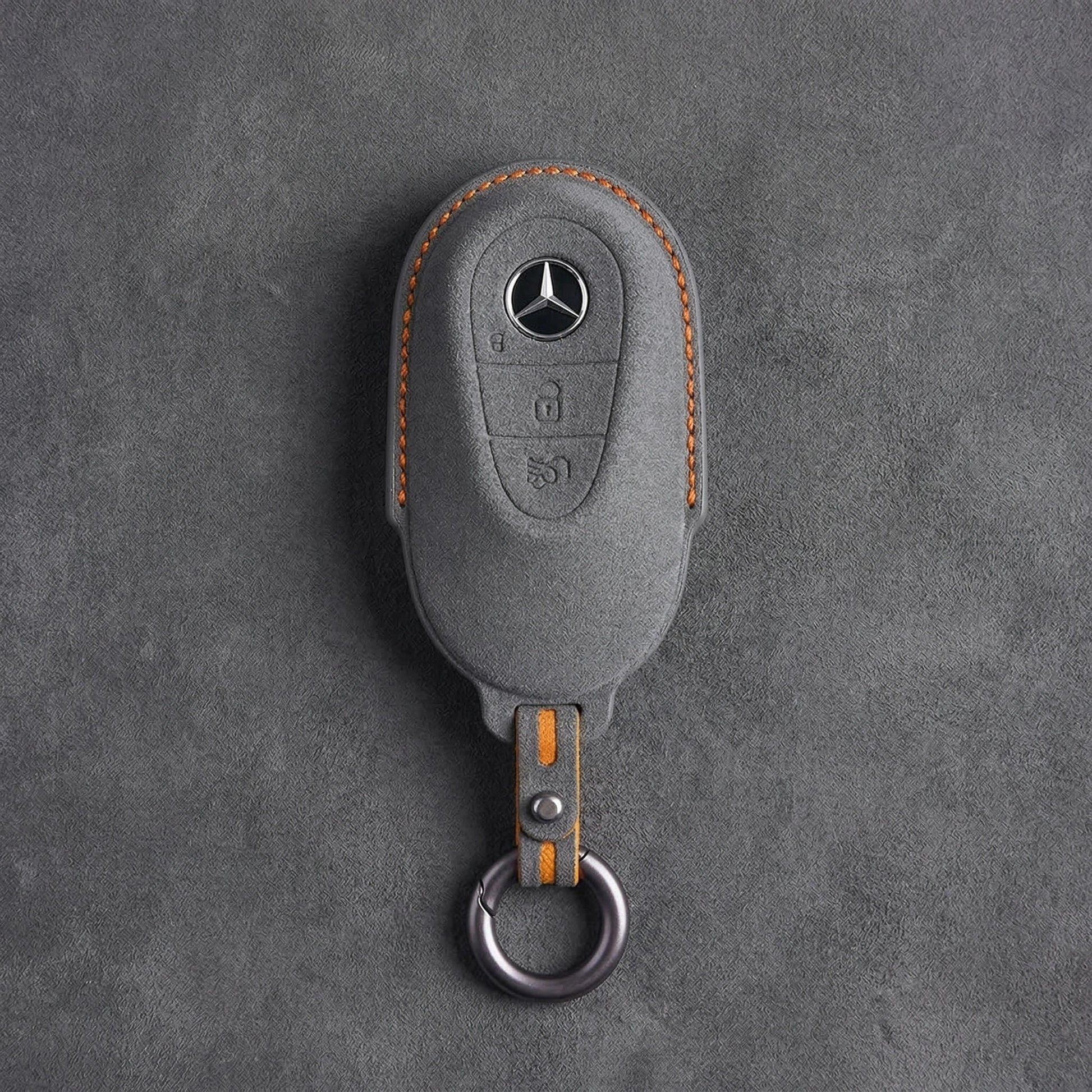 Mercedes - Benz Alcantara Key Fob – Contemporary 3 - Button - Dark gray