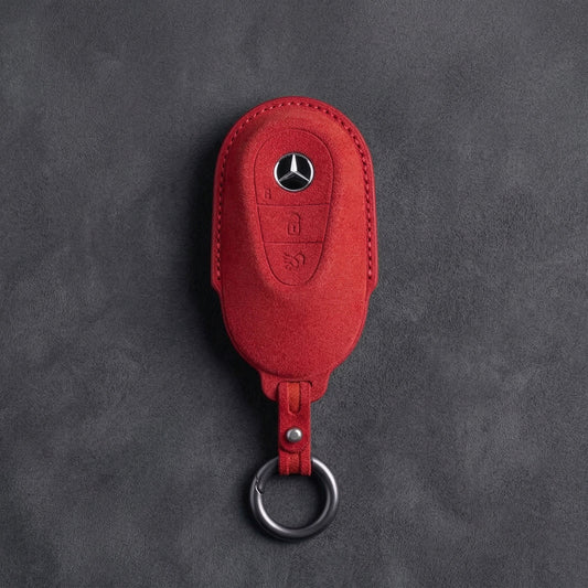 Mercedes - Benz Alcantara Key Fob – Contemporary 3 - Button - Red