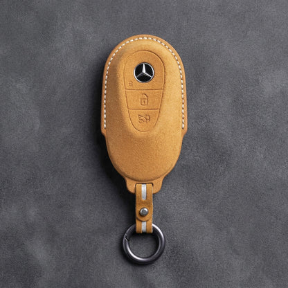 Mercedes - Benz Alcantara Key Fob – Contemporary 3 - Button - Soft brown