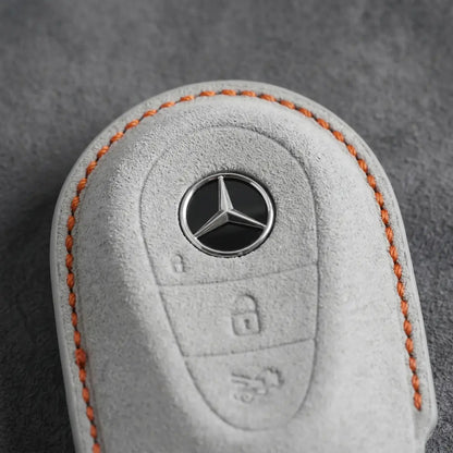 Mercedes - Benz Alcantara Key Fob – Contemporary 3 - Button - White