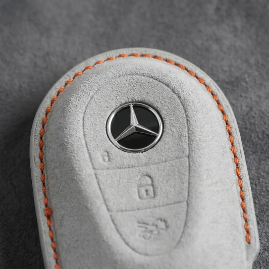 Mercedes - Benz Alcantara Key Fob – Contemporary 3 - Button - White
