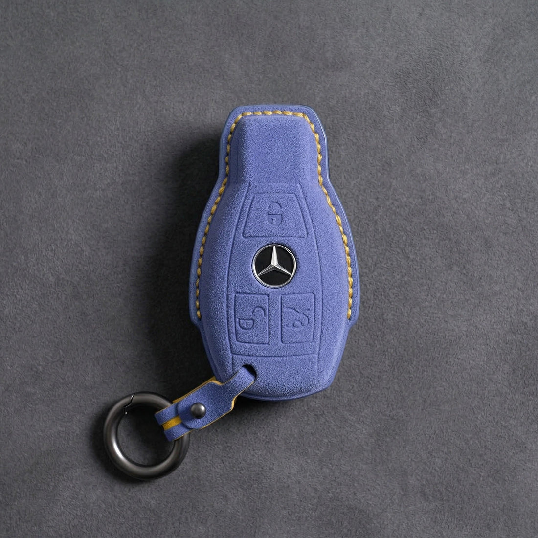 Mercedes - Benz Alcantara Key Fob Cover – Push Start / Keyless Go - Cornflower blue