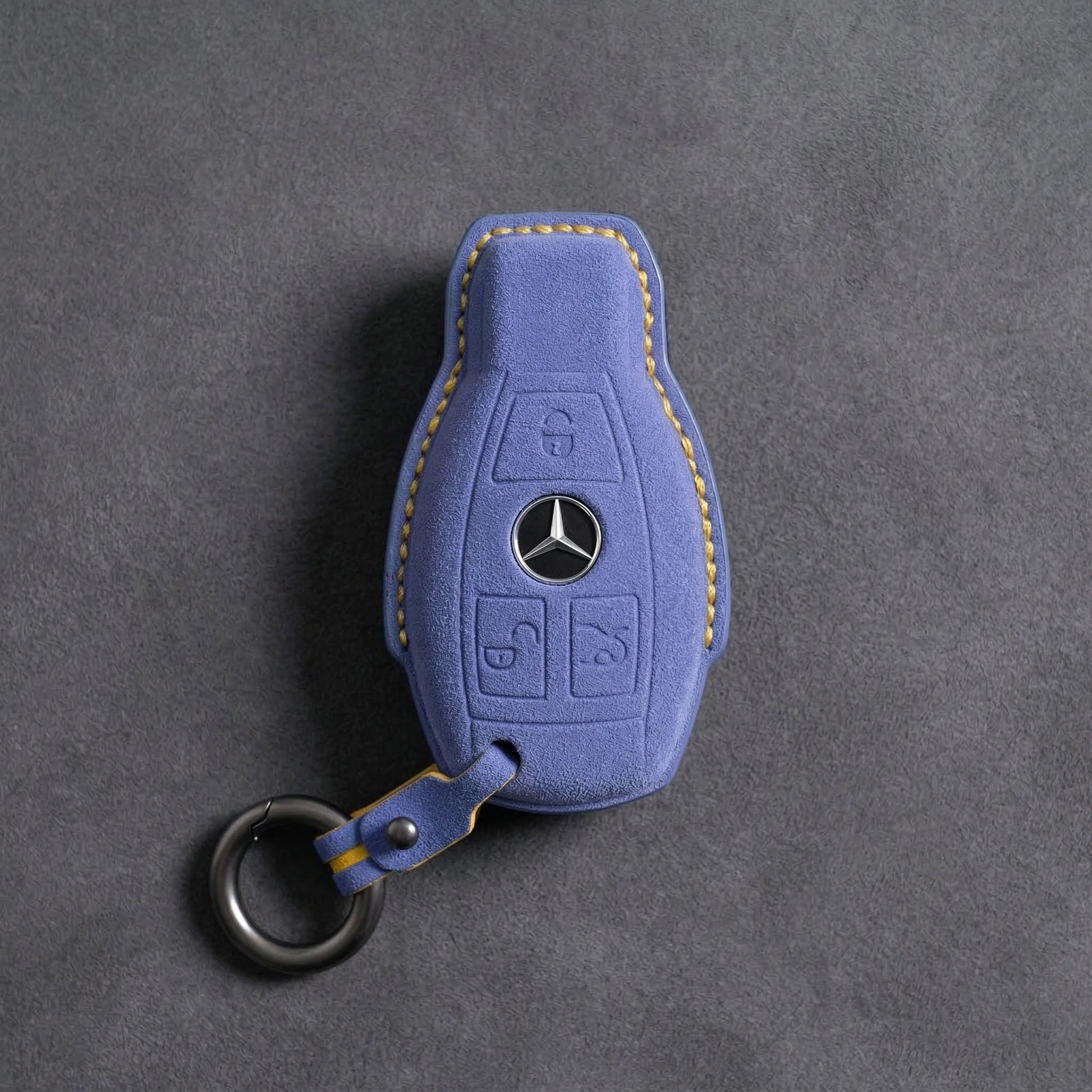 Mercedes - Benz Alcantara Key Fob Cover – Push Start / Keyless Go - Cornflower blue