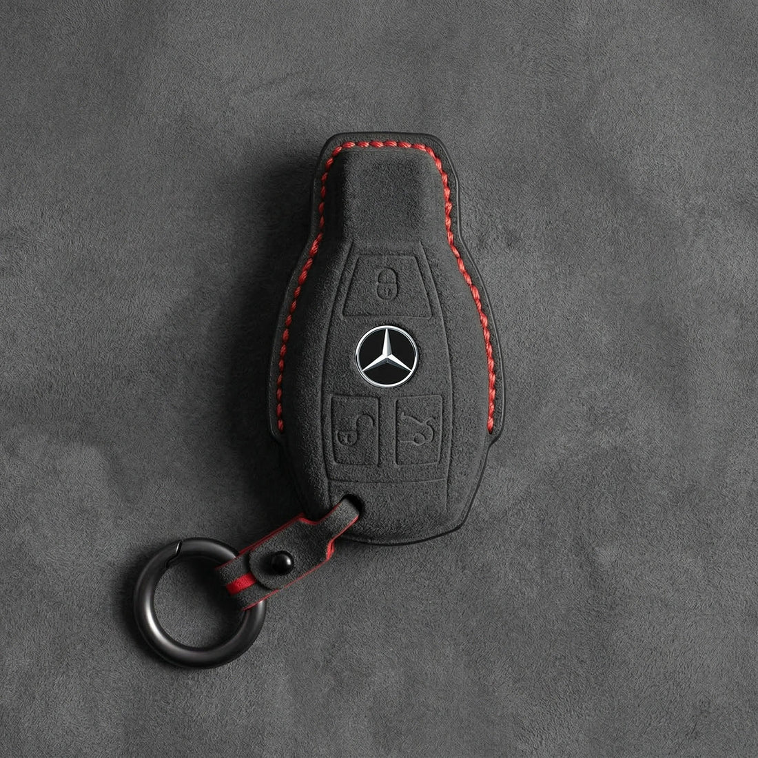 Mercedes - Benz Alcantara Key Fob Cover – Push Start / Keyless Go - Dark charcoal