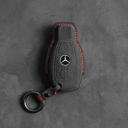 Mercedes - Benz Alcantara Key Fob Cover – Push Start / Keyless Go - Dark charcoal