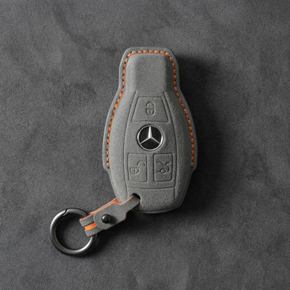 Mercedes - Benz Alcantara Key Fob Cover – Push Start / Keyless Go - Dark gray