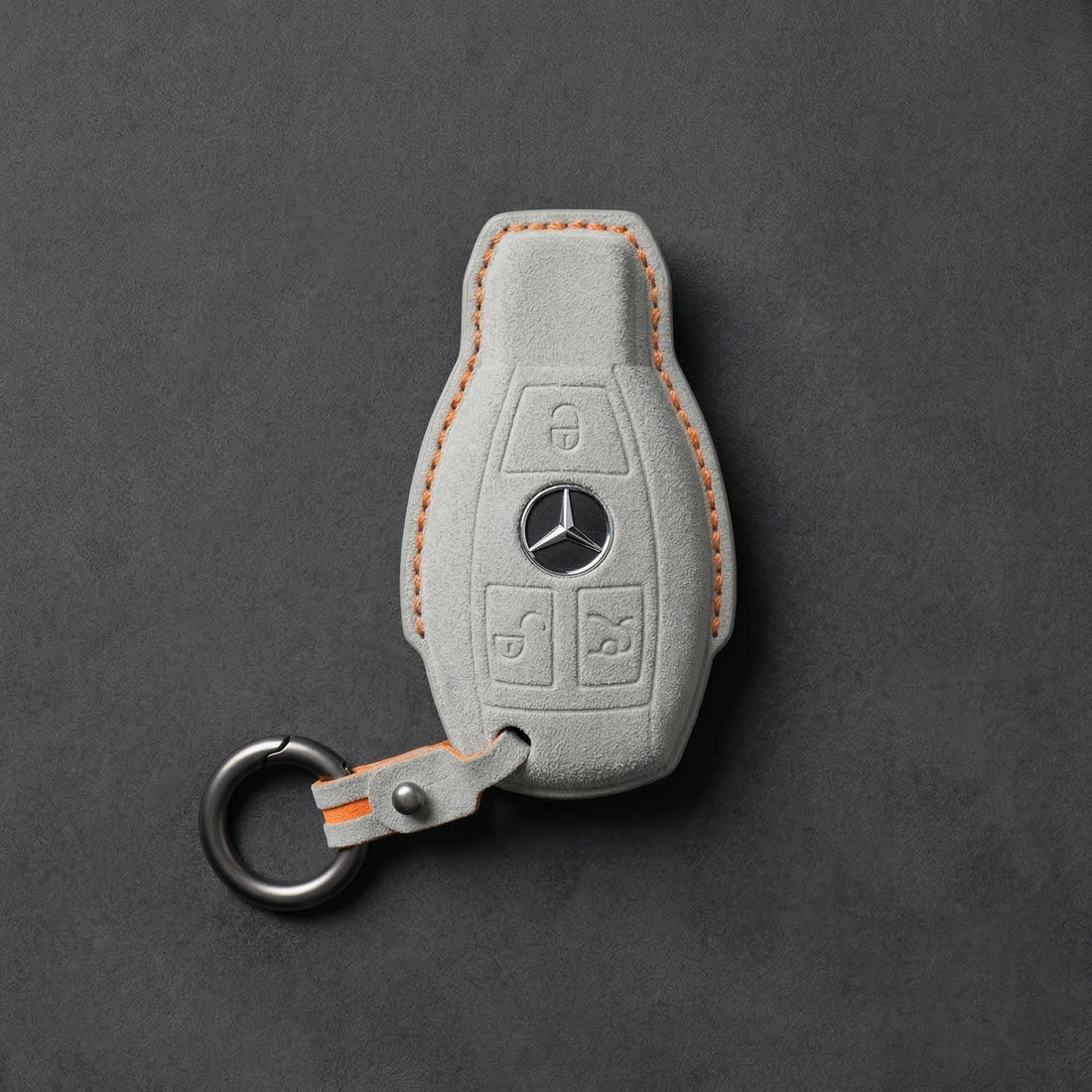 Mercedes - Benz Alcantara Key Fob Cover – Push Start / Keyless Go - White