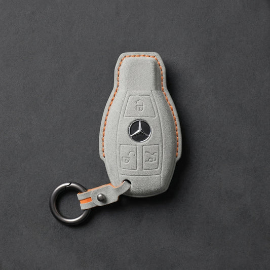 Mercedes - Benz Alcantara Key Fob Cover – Push Start / Keyless Go - White