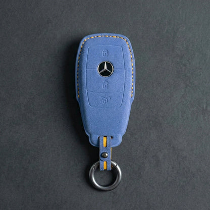 Mercedes - Benz Alcantara Key Fob - Teardrop - Cornflower blue