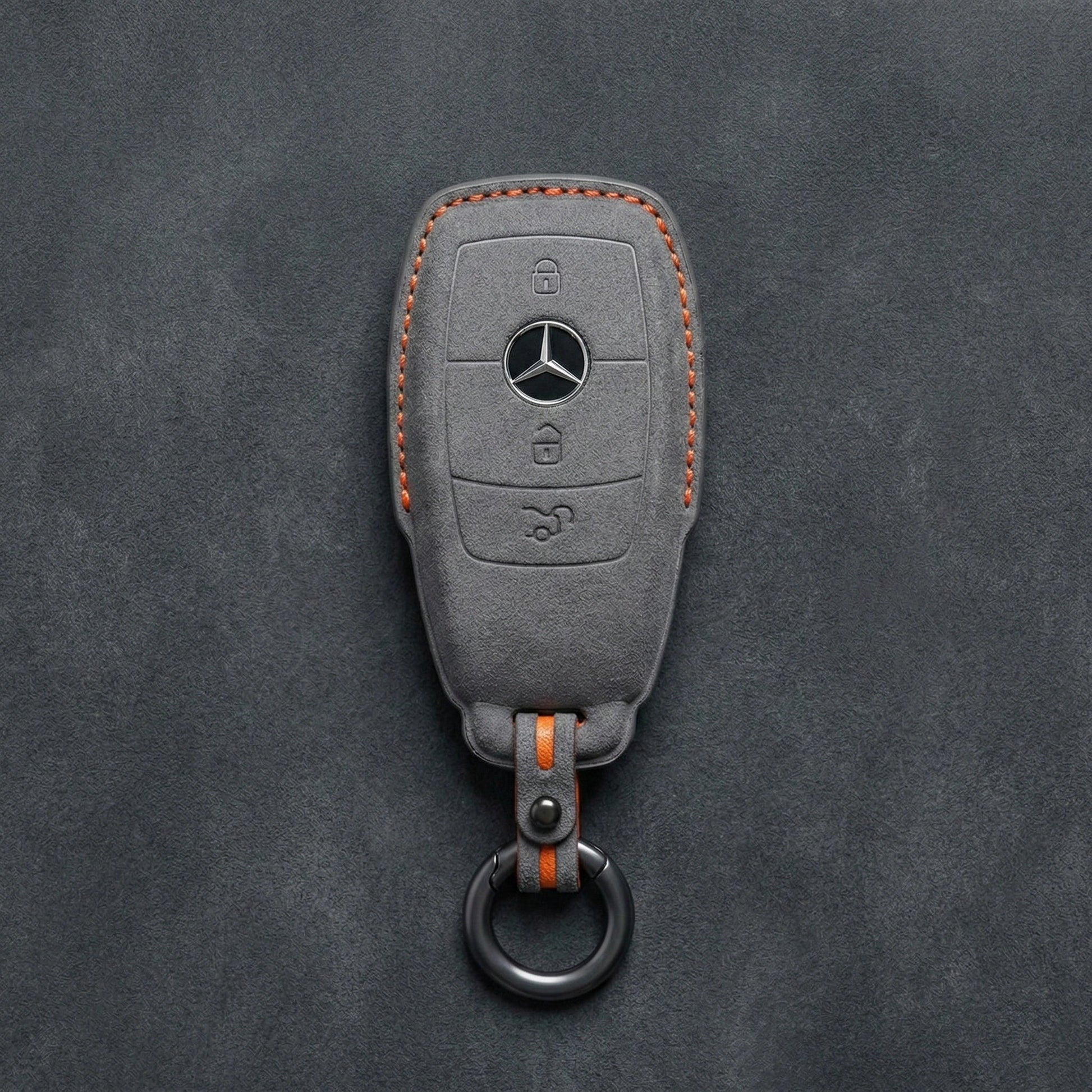 Mercedes - Benz Alcantara Key Fob - Teardrop - Dark gray