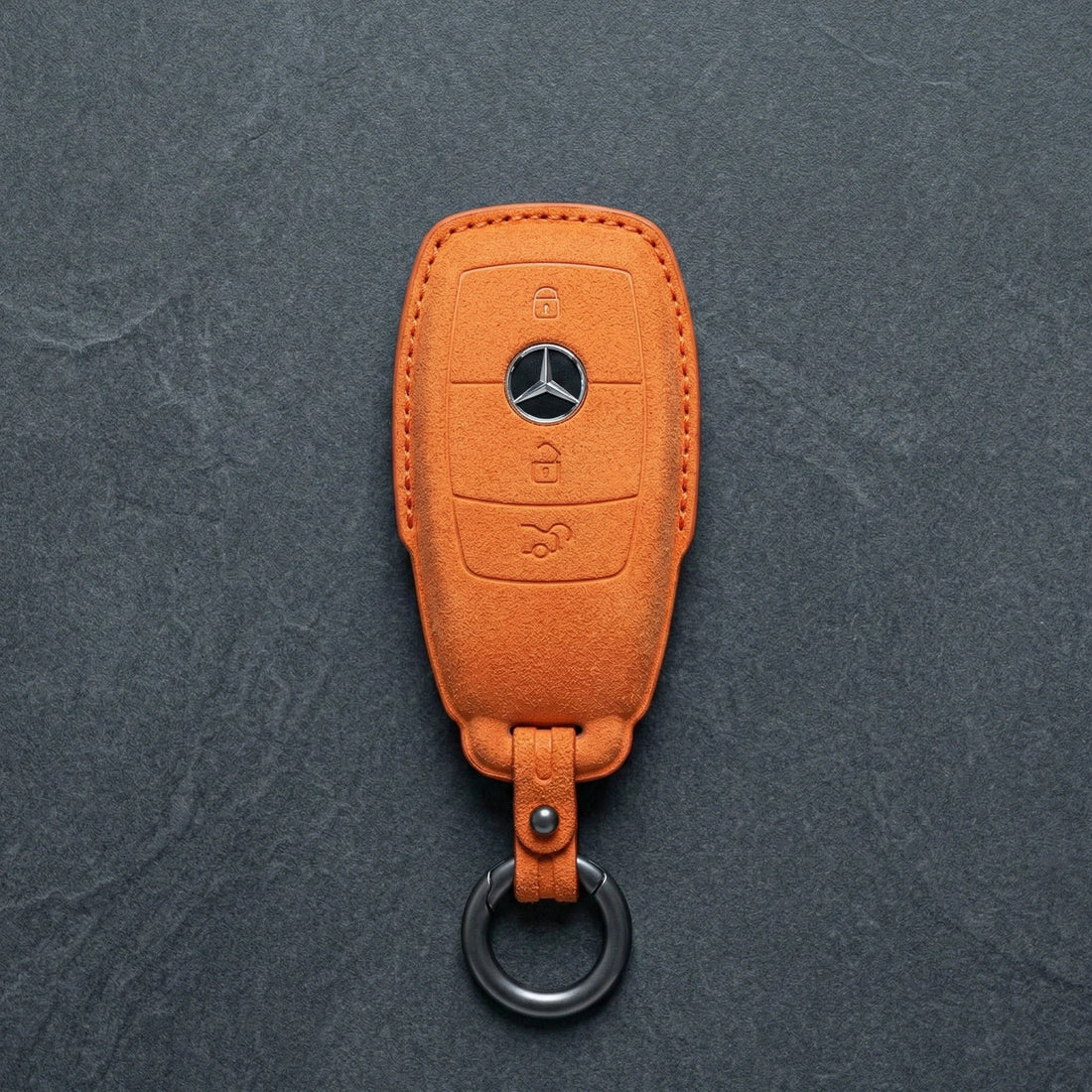 Mercedes - Benz Alcantara Key Fob - Teardrop - Orange