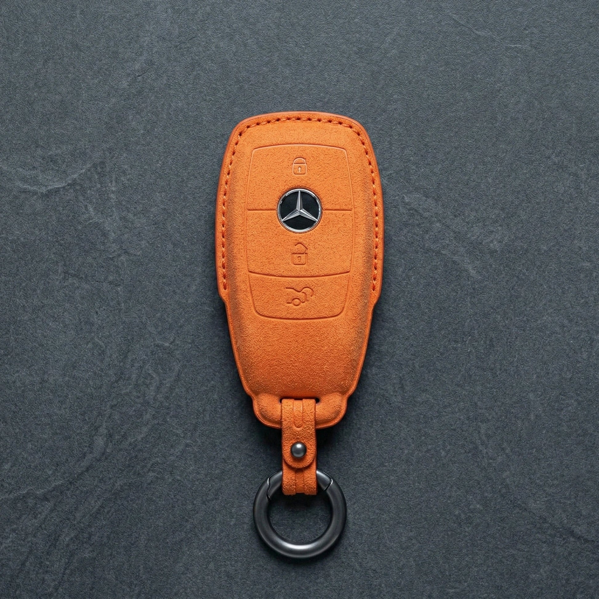 Mercedes - Benz Alcantara Key Fob - Teardrop - Orange