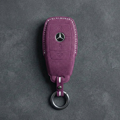 Mercedes - Benz Alcantara Key Fob - Teardrop - Plum purple