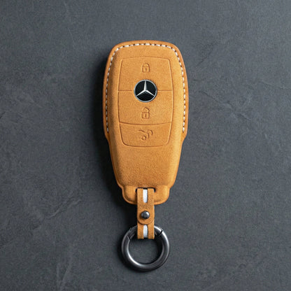 Mercedes - Benz Alcantara Key Fob - Teardrop - Soft brown