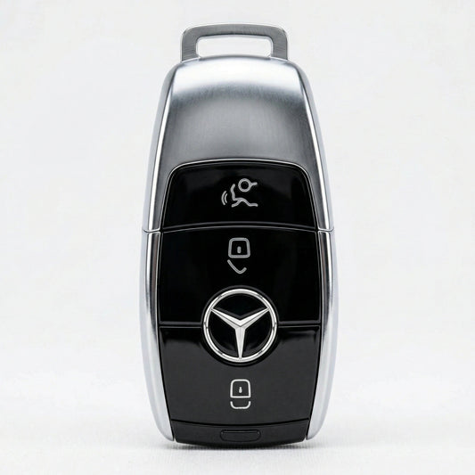 Mercedes - Benz Alcantara Key Fob - Teardrop - White