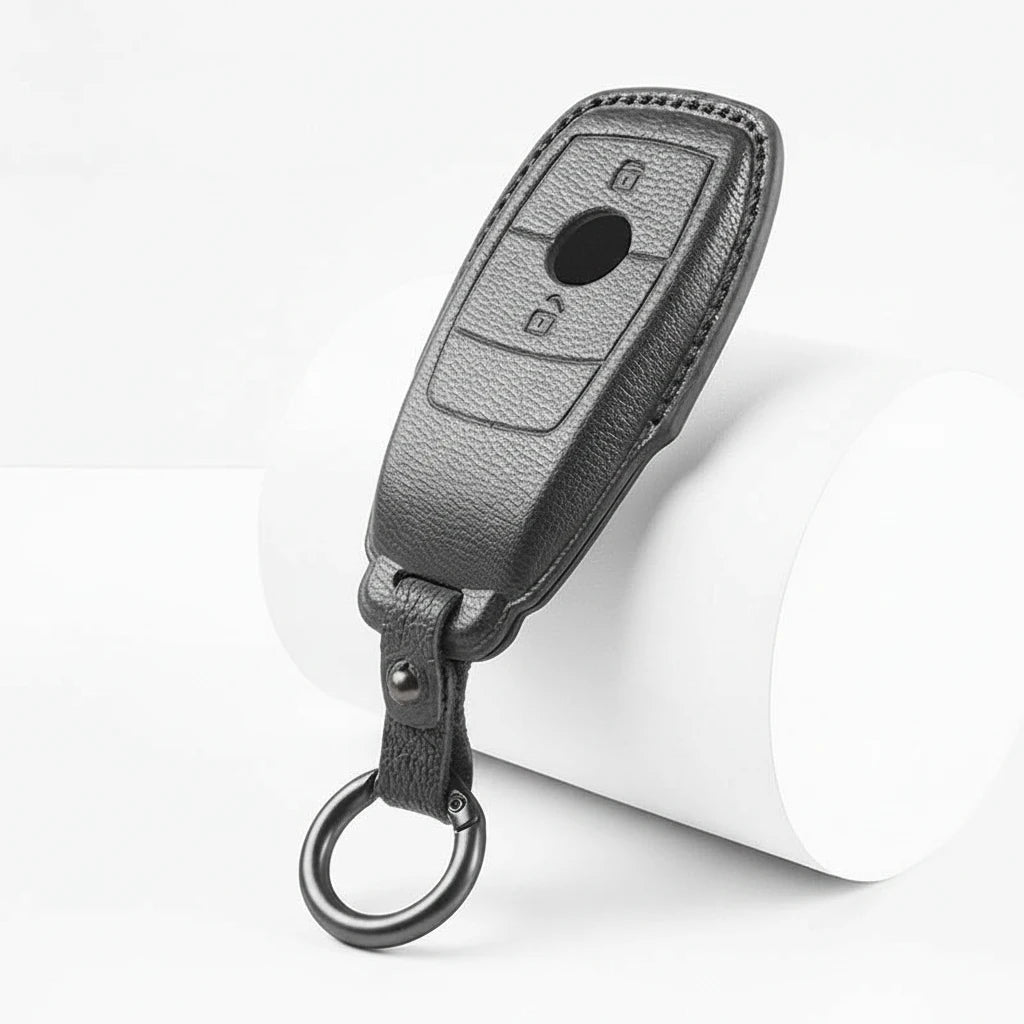 Mercedes-Benz Goatskin Key Fob Cover – Contemporary 2-Button - Black