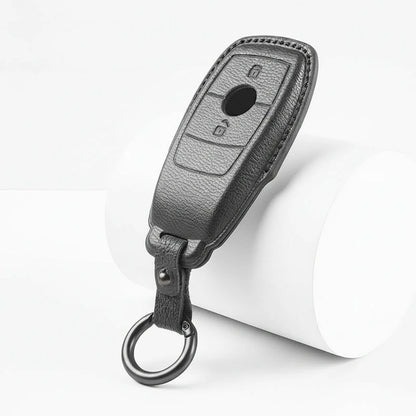 Mercedes-Benz Goatskin Key Fob Cover – Contemporary 2-Button - Black