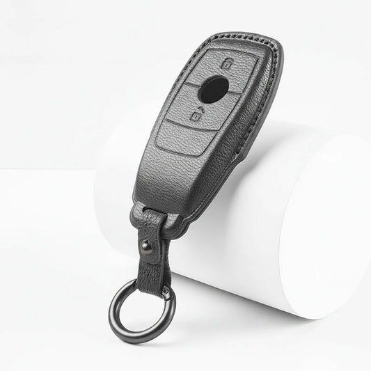 Mercedes-Benz Goatskin Key Fob Cover – Contemporary 2-Button - Black
