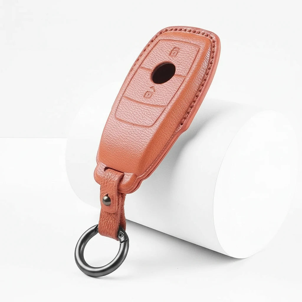 Mercedes-Benz Goatskin Key Fob Cover – Contemporary 2-Button - Brown