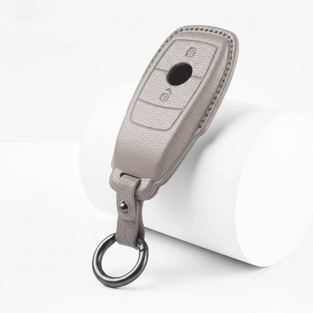 Mercedes-Benz Goatskin Key Fob Cover – Contemporary 2-Button - Gray