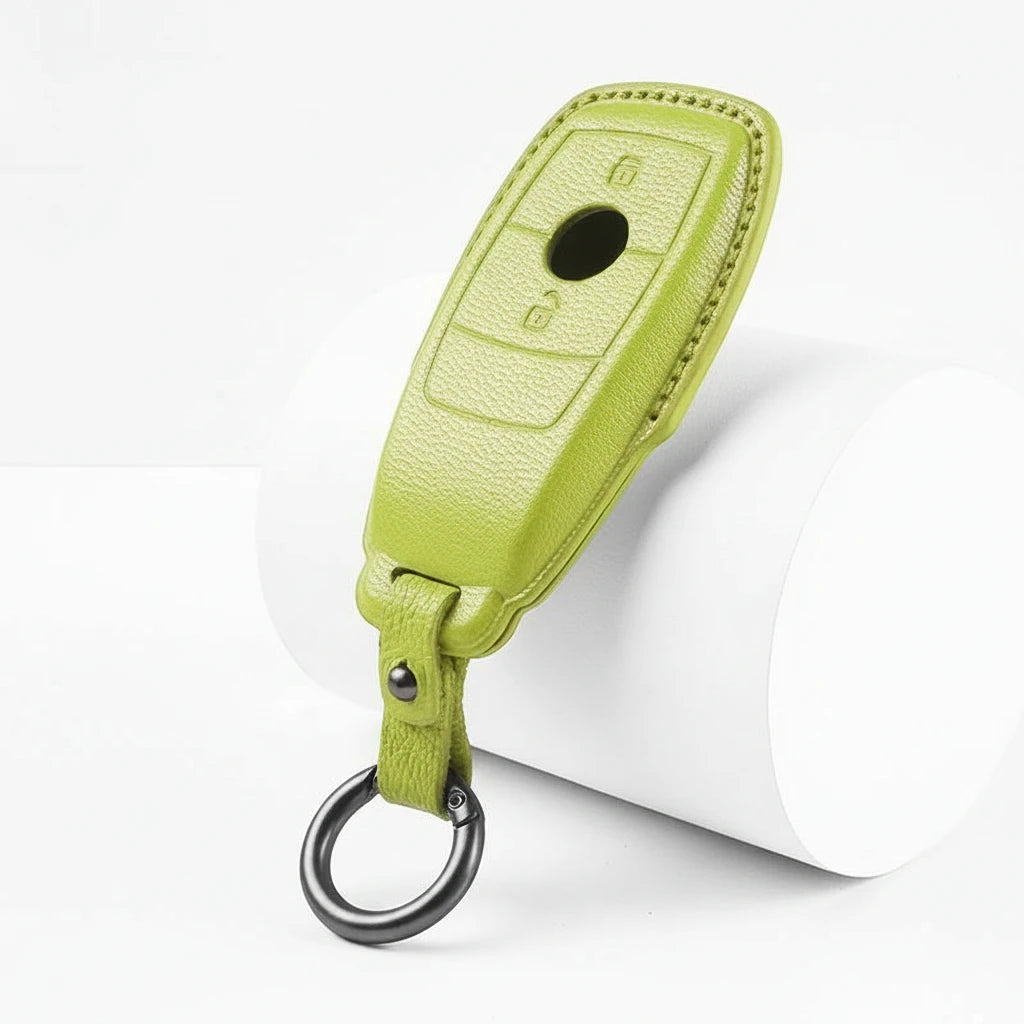 Mercedes-Benz Goatskin Key Fob Cover – Contemporary 2-Button - Green