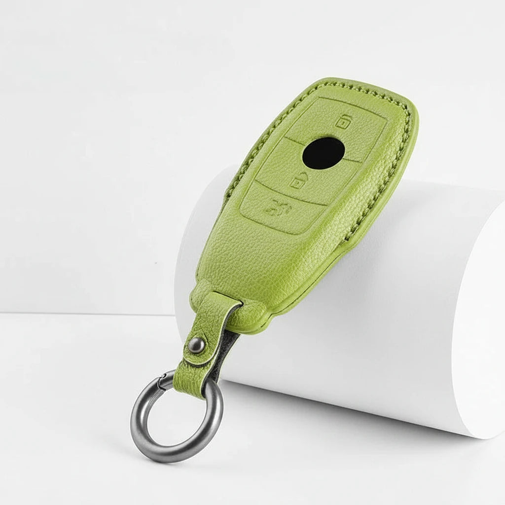 Mercedes-Benz Goatskin Key Fob Cover – Teardrop - Green