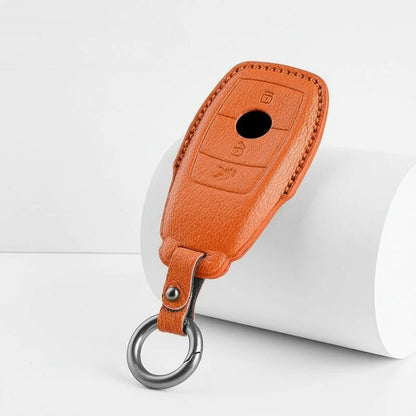 Mercedes-Benz Goatskin Key Fob Cover – Teardrop - Orange