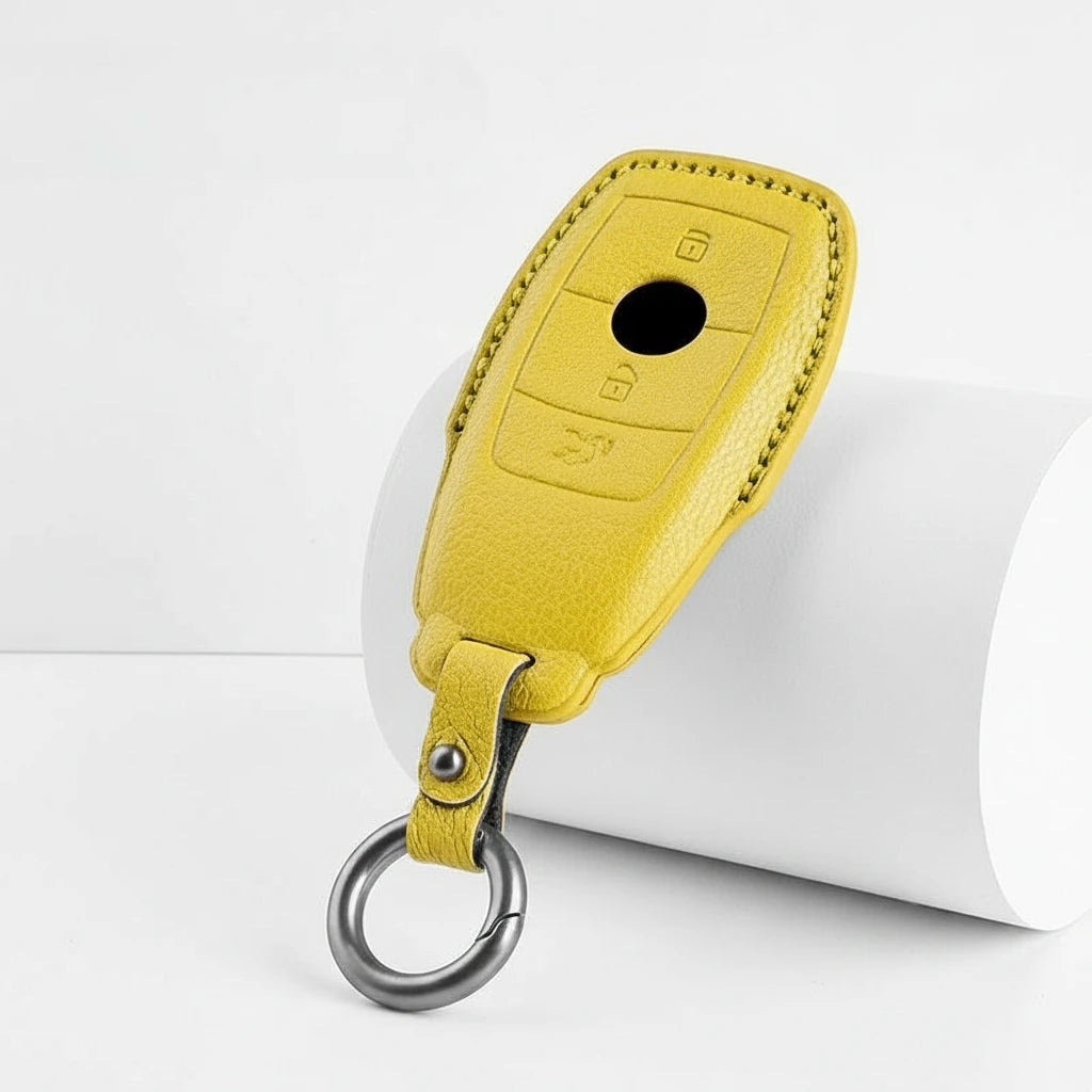 Mercedes-Benz Goatskin Key Fob Cover – Teardrop - Yellow