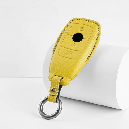 Mercedes-Benz Goatskin Key Fob Cover – Teardrop - Yellow