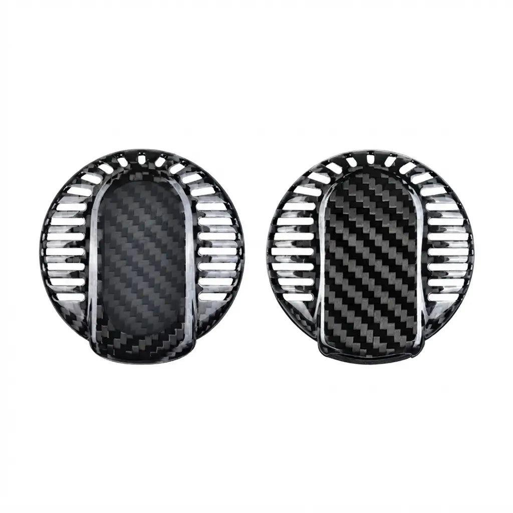Mini Cooper Carbon Key Fob Cover – Circular Panic Smart Key - Black