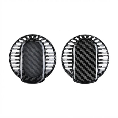 Mini Cooper Carbon Key Fob Cover – Circular Panic Smart Key - Black