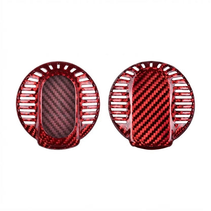 Mini Cooper Carbon Key Fob Cover – Circular Panic Smart Key - Red