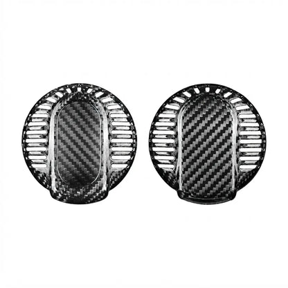 Mini Cooper Carbon Key Fob Cover – Circular Panic Smart Key - Silver