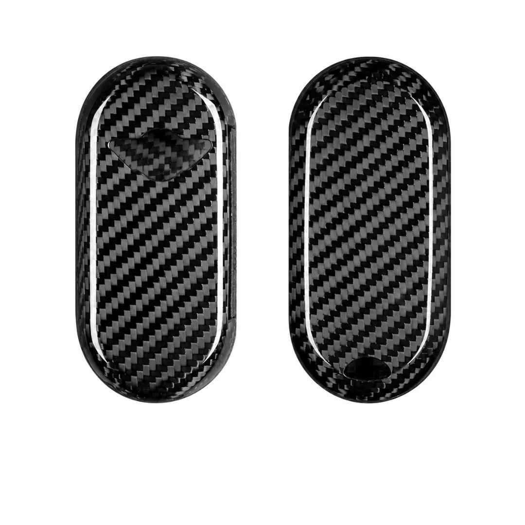 Mini Cooper Carbon Key Fob Cover – Oval Smart Key - Black