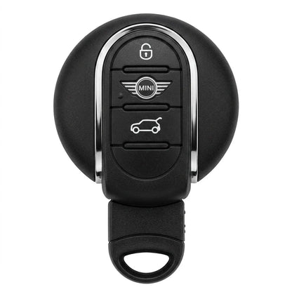 Mini Cooper Hand - Stitched Alcantara Key Fob Cover – Circular Smart Key - Dark charcoal