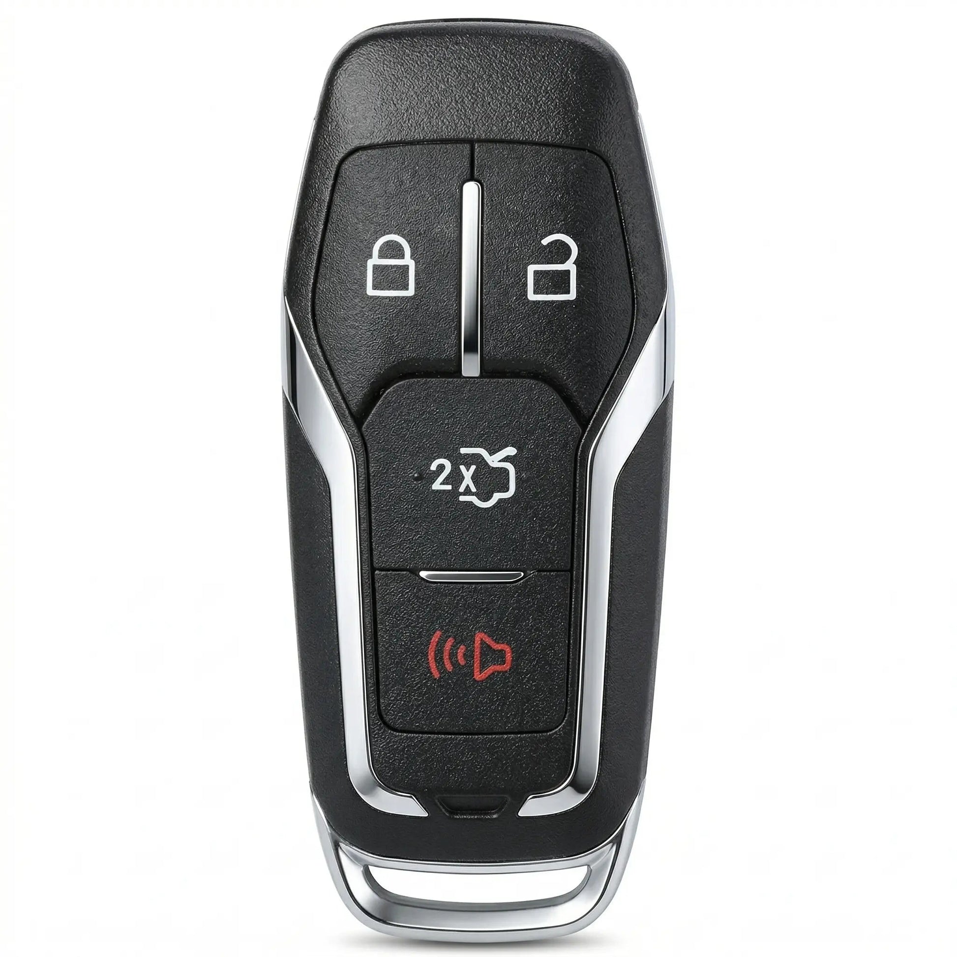 Mustang Hand - Stitched Alcantara Key Fob Cover – 4 - Button Shield - Dark charcoal
