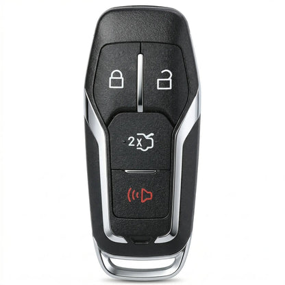 Mustang Hand - Stitched Alcantara Key Fob Cover – 4 - Button Shield - Dark charcoal