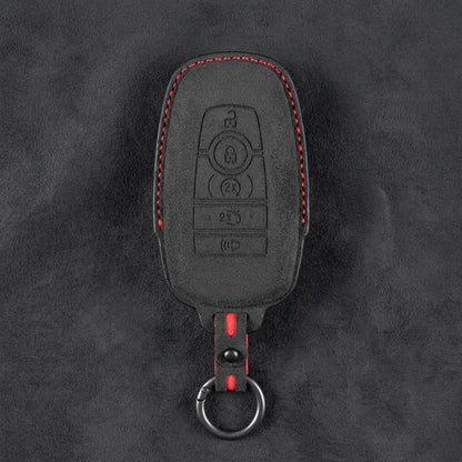 Mustang Hand-Stitched Alcantara Key Fob Cover - Rectangular 5-Button