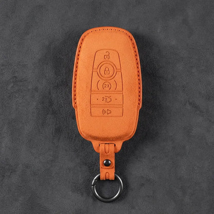 Mustang Hand-Stitched Alcantara Key Fob Cover - Rectangular 5-Button