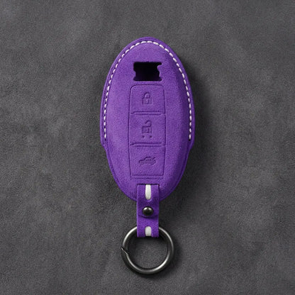 Nissan Hand-Stitched Alcantara Key Fob Cover – GT-R R35 - Dark Purple