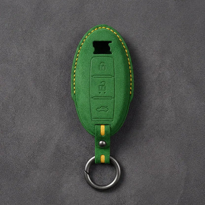 Nissan Hand-Stitched Alcantara Key Fob Cover – GT-R R35 - Grass Green