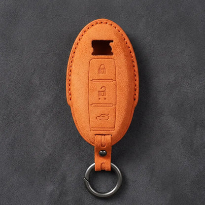 Nissan Hand-Stitched Alcantara Key Fob Cover – GT-R R35 - Orange