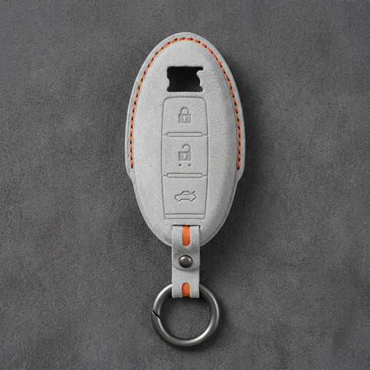 Nissan Hand-Stitched Alcantara Key Fob Cover – GT-R R35 - White
