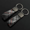 Nylon Ribbon Key Strap Keychain – Plaid Pattern