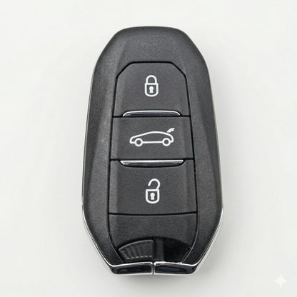 Opel Hand - Stitched Alcantara Key Fob Cover – Shield Smart Key 3 - Button - Dark charcoal