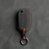 Peugeot Hand-Stitched Alcantara Key Fob Cover - Flip Key 3-Button